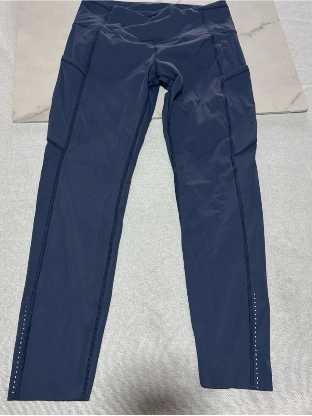 lululemon athletica Navy Blue Athletic Leggings with Side Pockets